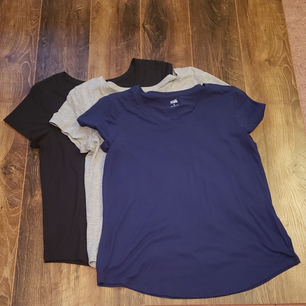 a.n.a Short Sleeve Tees - Black, Gray, and Blue